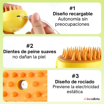 Cepillo a Vapor 3 En 1 Para tu Mascota