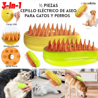 Cepillo a Vapor 3 En 1 Para tu Mascota